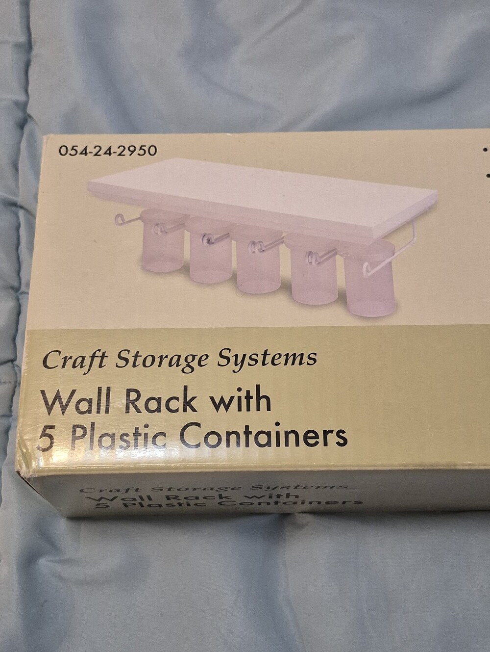 Craft Storage Systems Wall Rack With 5 Plastic Containers New Scrapbook Organize
